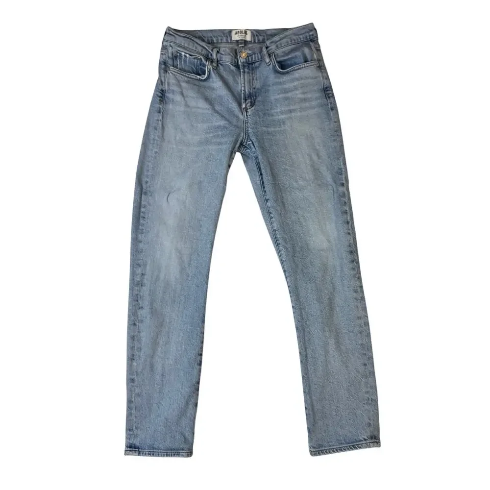 AGOLDE Toni Mid-Rise Skinny Jeans Light Wash Women’s 28 Sustainable Luxury Clean - Picture 3 of 15